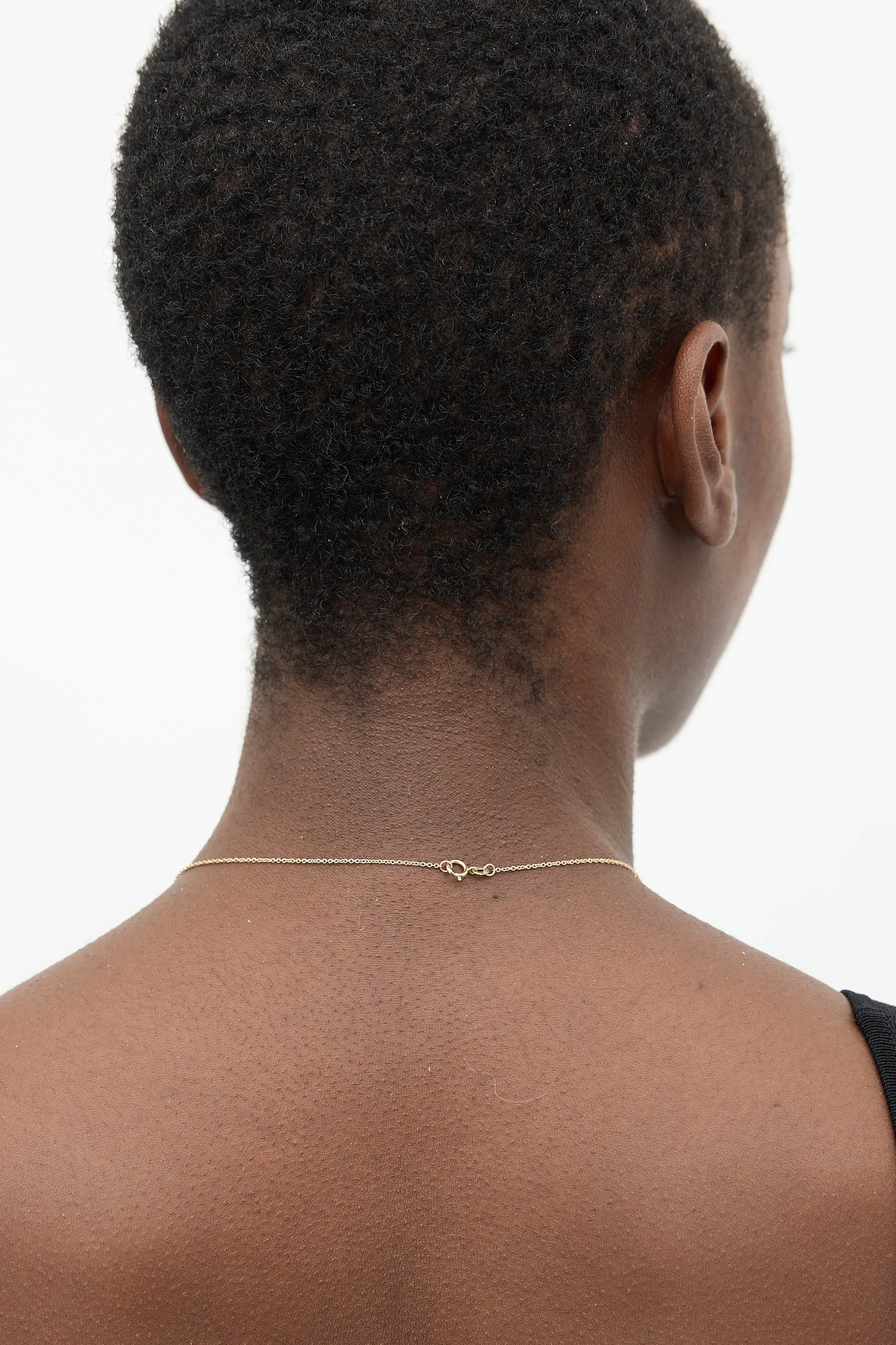 10K Gold & Diamond Spiral Necklace