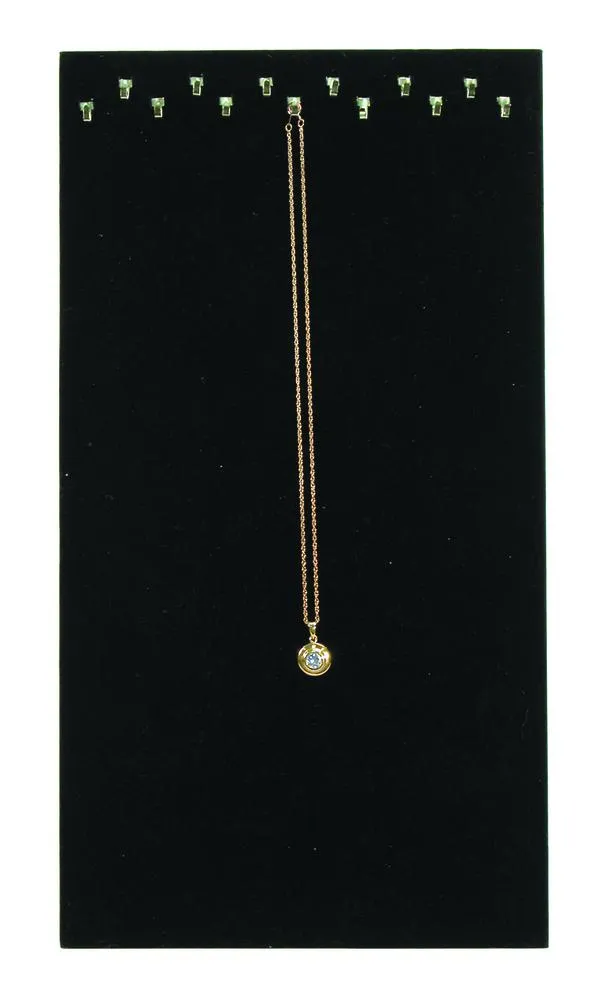 13 Hooks Black Necklace Display Stand with Easel on the Back