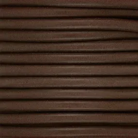 5mm Dark Brown Round Premier Italian Leather Cord by the Foot