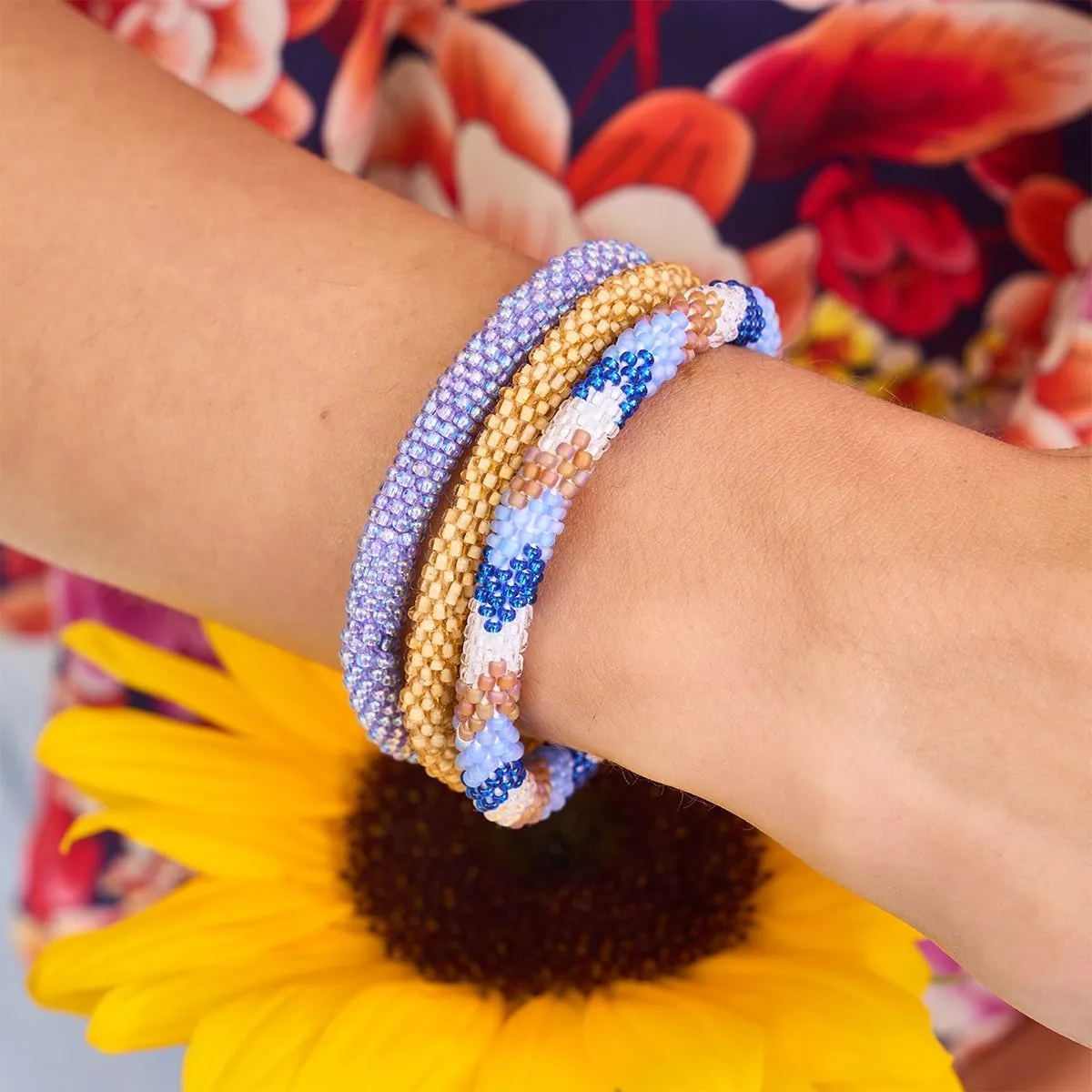 Acropolis | Himalayan Glass Bead Bracelet