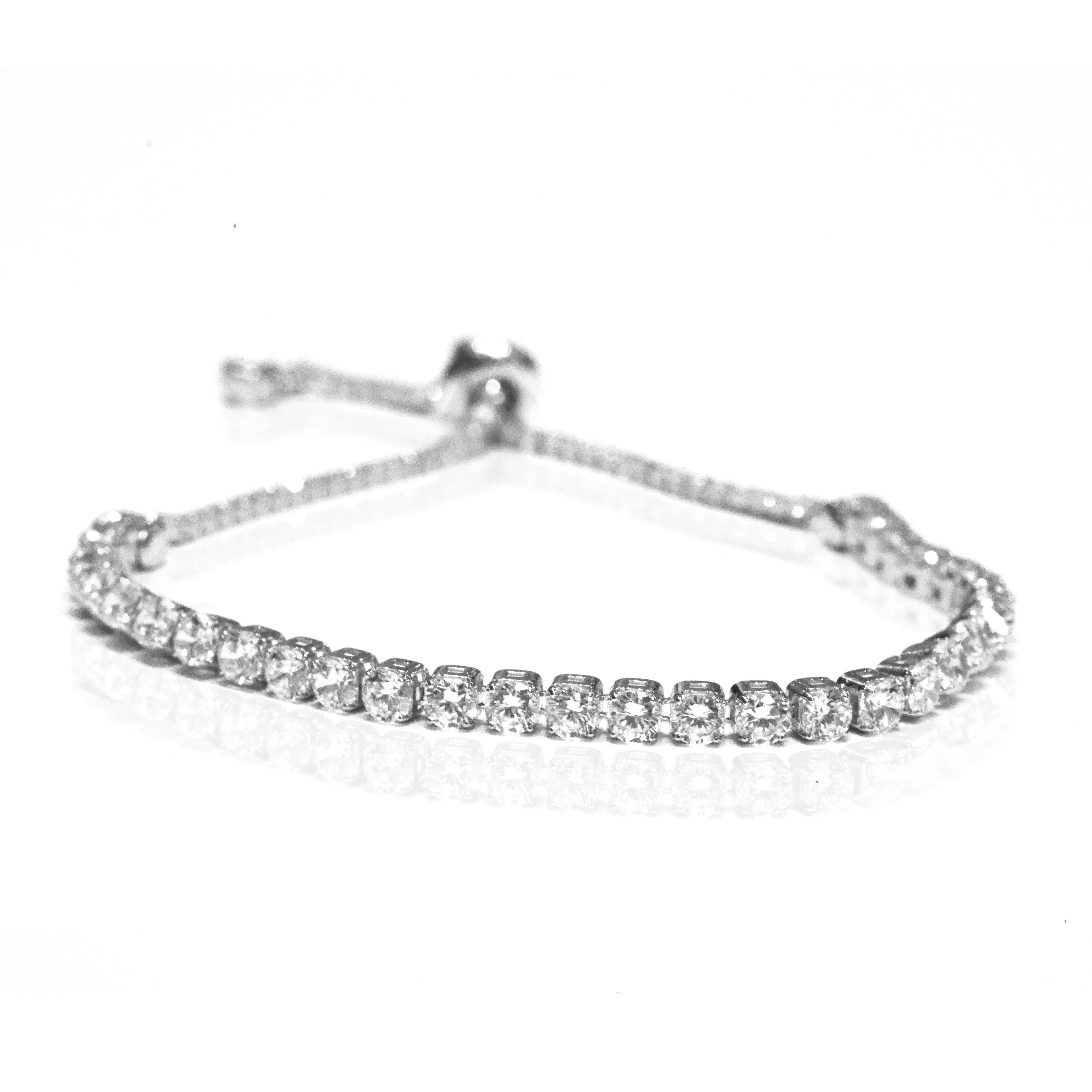 Adjustable Tennis Bracelet (925 Silver)