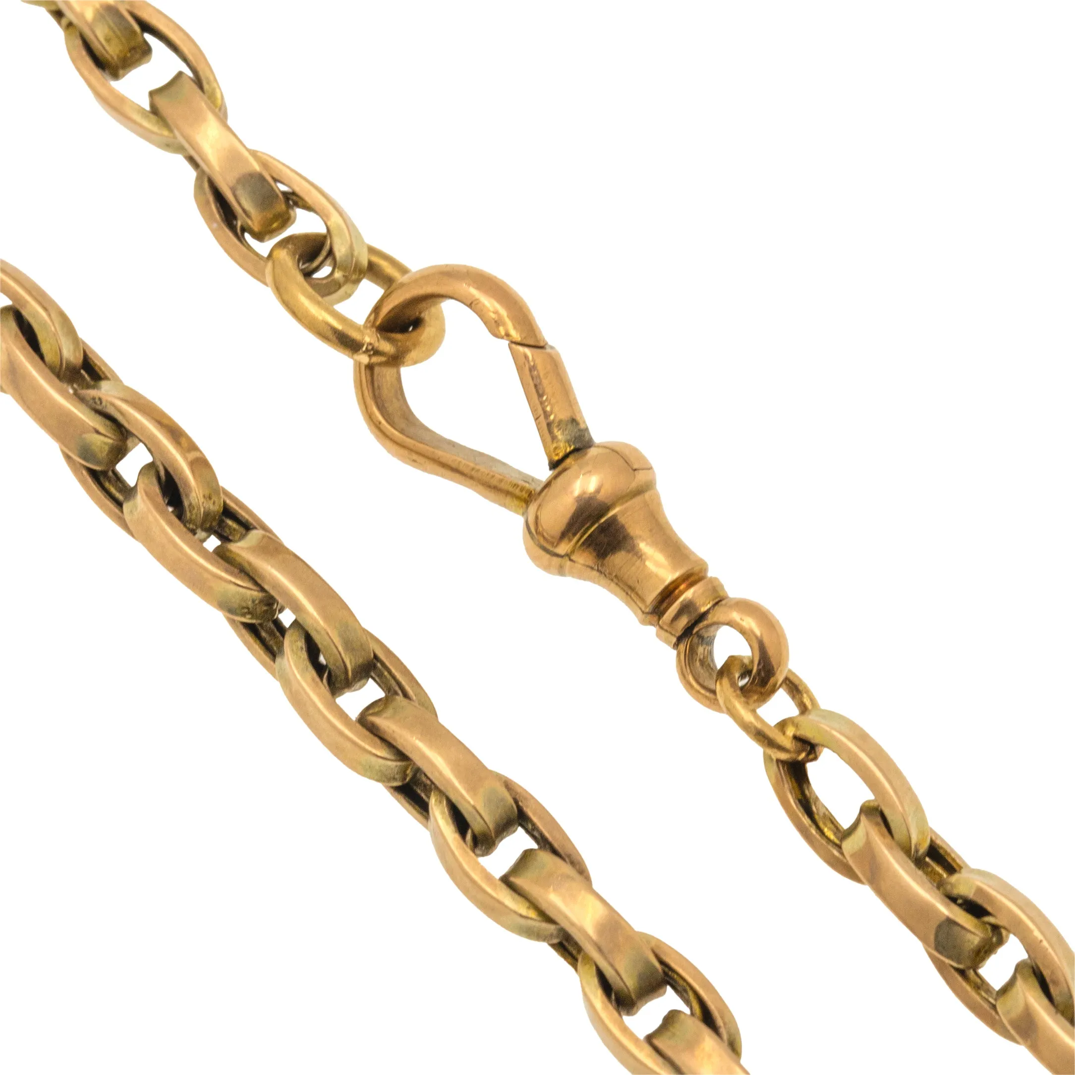 Antique 9ct Gold Chunky Belcher Bracelet- Dog-Clip Clasp