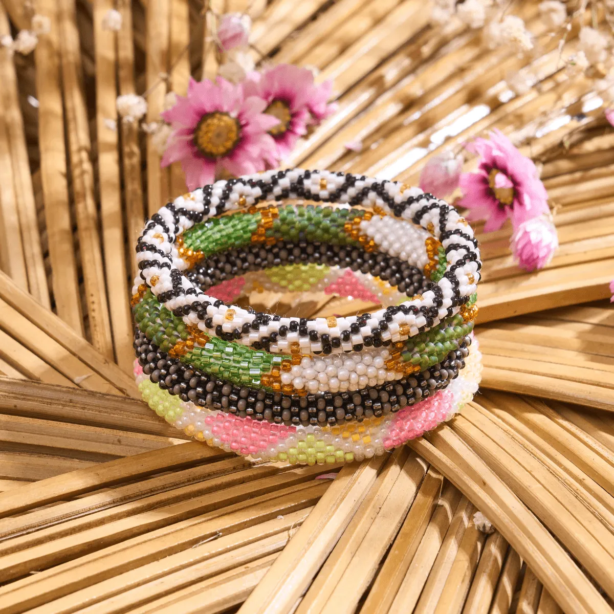 Blueberry Field | Himalayan Glass Bead Bracelet