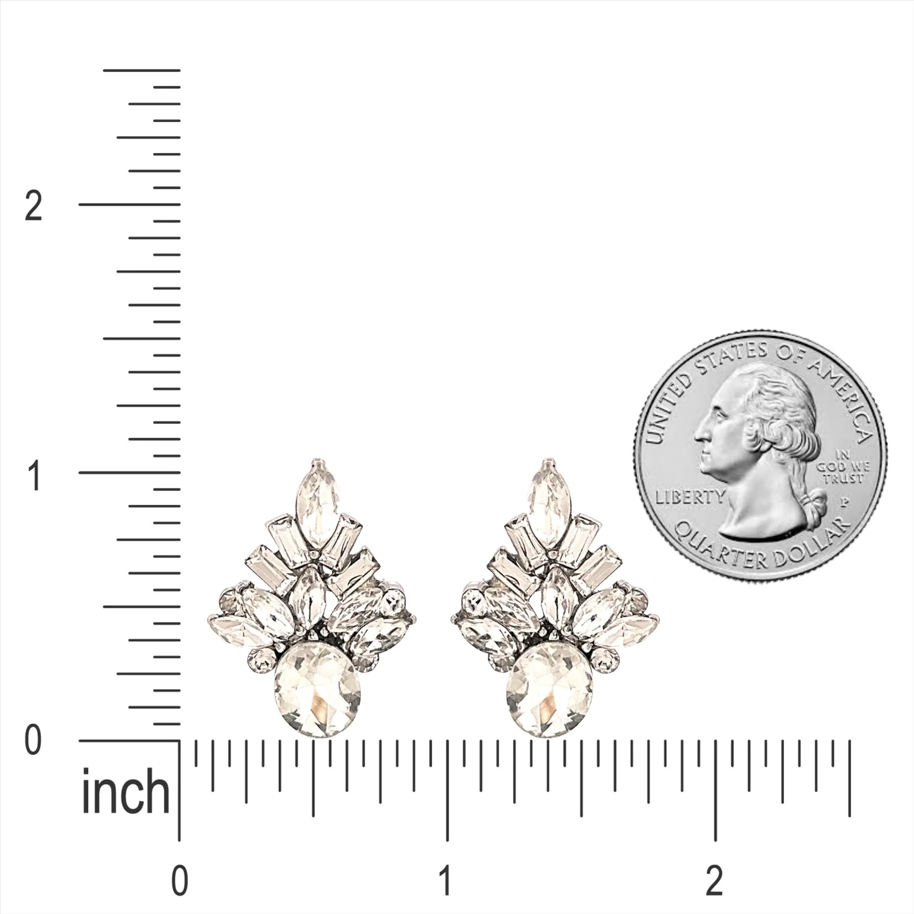 Bridal Wedding Jewelry Sparkling Crystal Rhinestone Pave Stud Earrings
