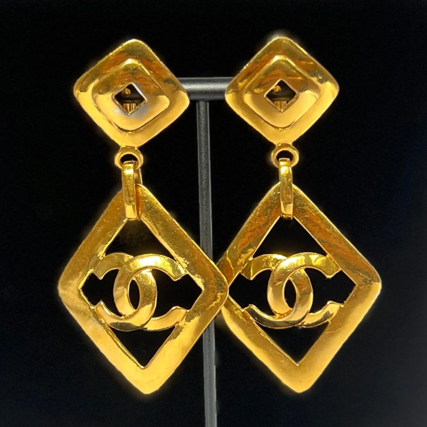 Chanel Vintage 90s Oversized Earrings