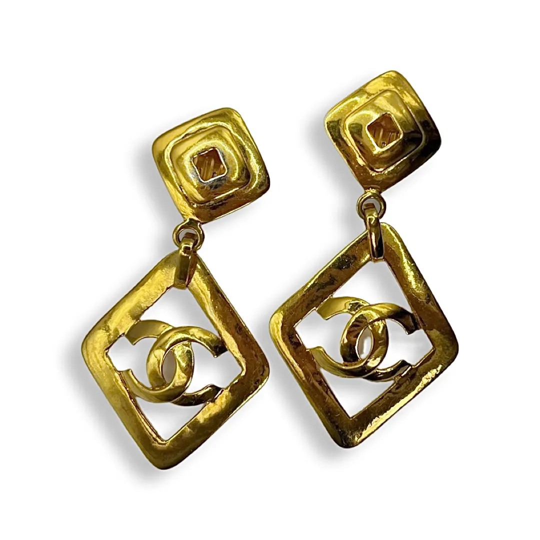 Chanel Vintage 90s Oversized Earrings