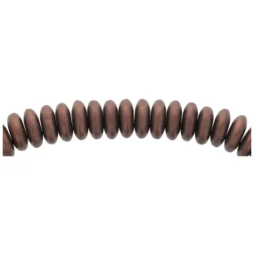 Czech Glass 6mm Brown Bronze Finish Opaque Disc Spacer Bead Strand by Raven's Journey