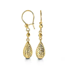 Diamond Cut Droplet Earring