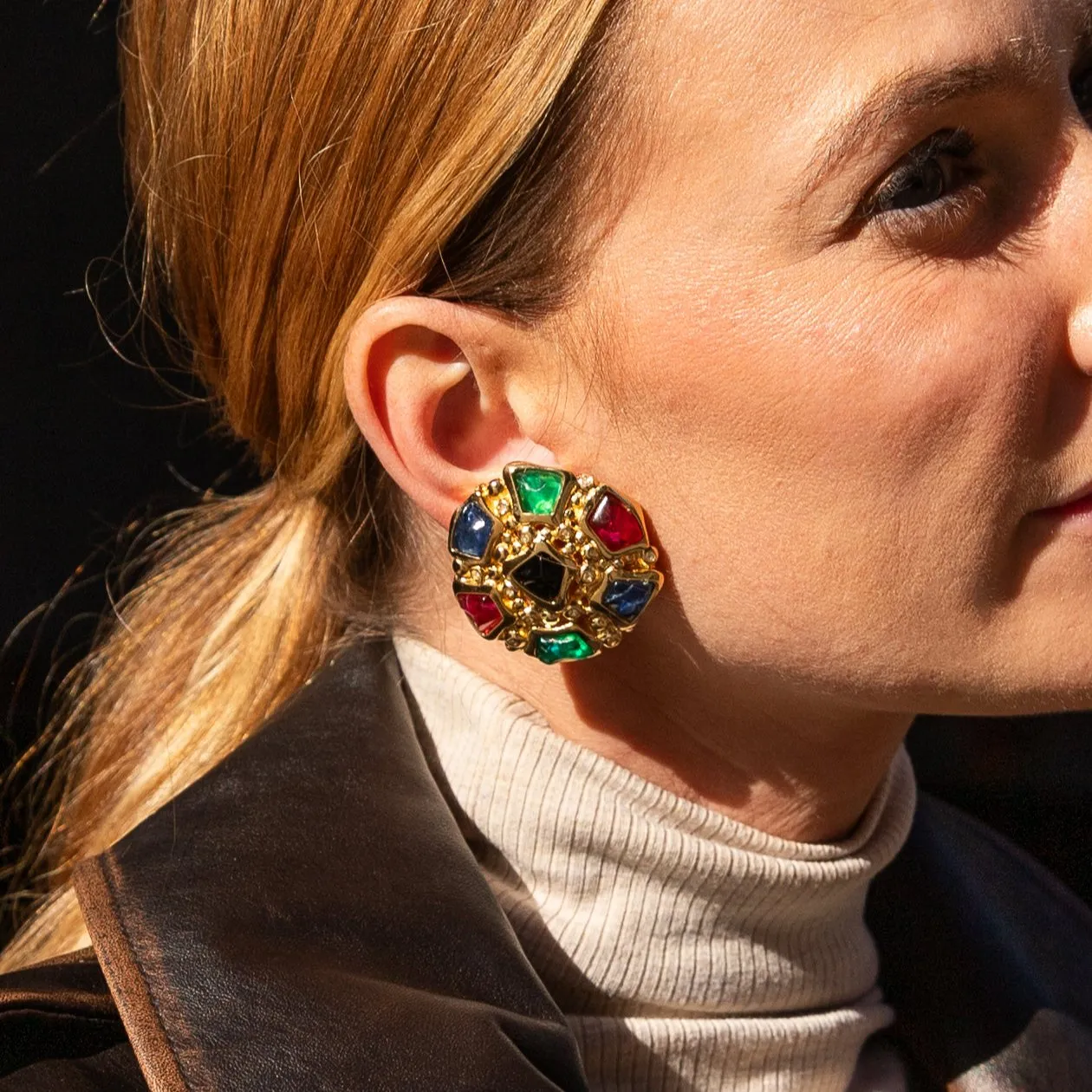 Dior Vintage Gripoix Earrings