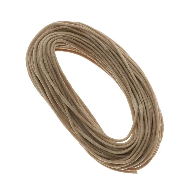Economy Waxed Cotton Necklace Cord 1.5mm Natural 10 Yards (30 Feet)