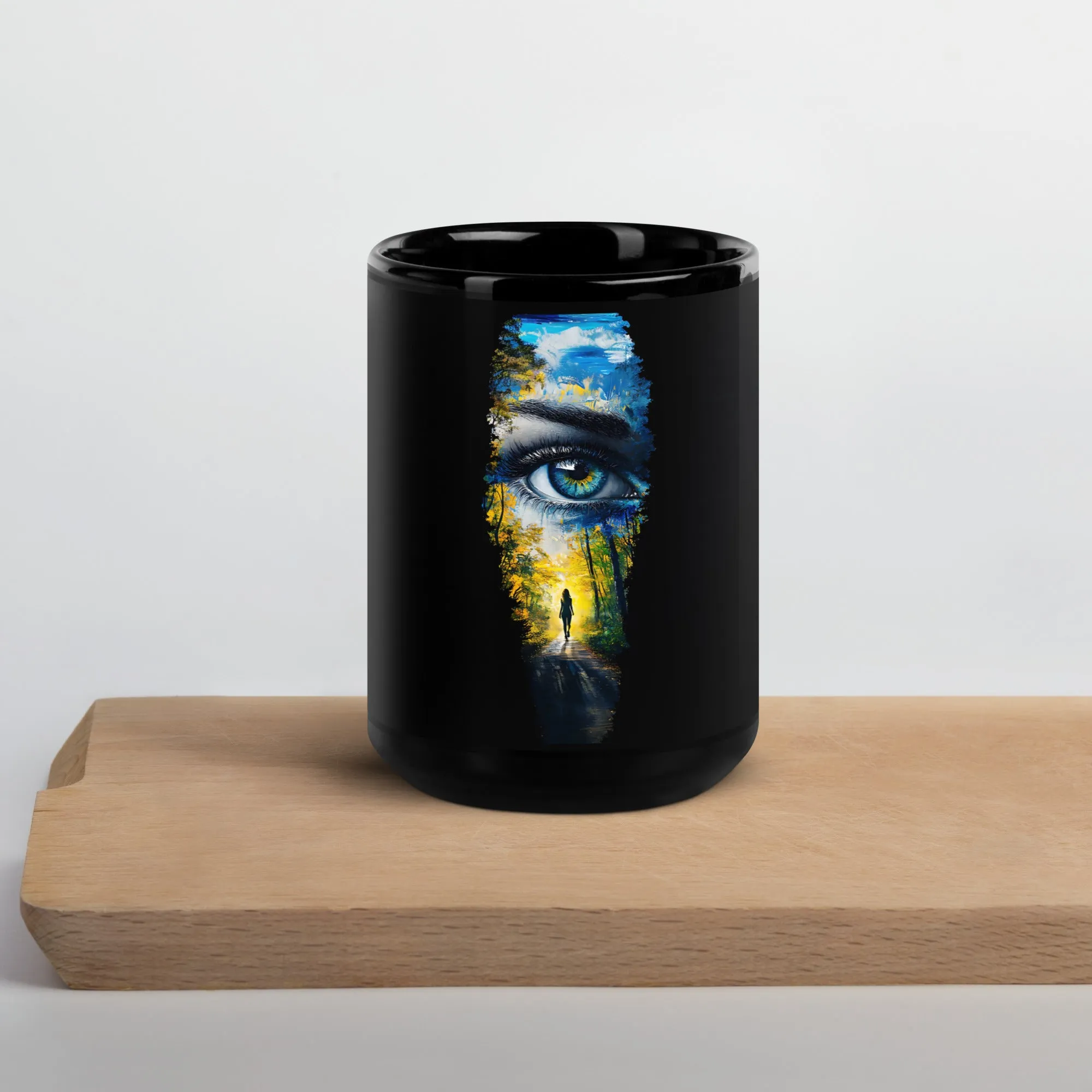 Empowered Path Black Glossy Mug