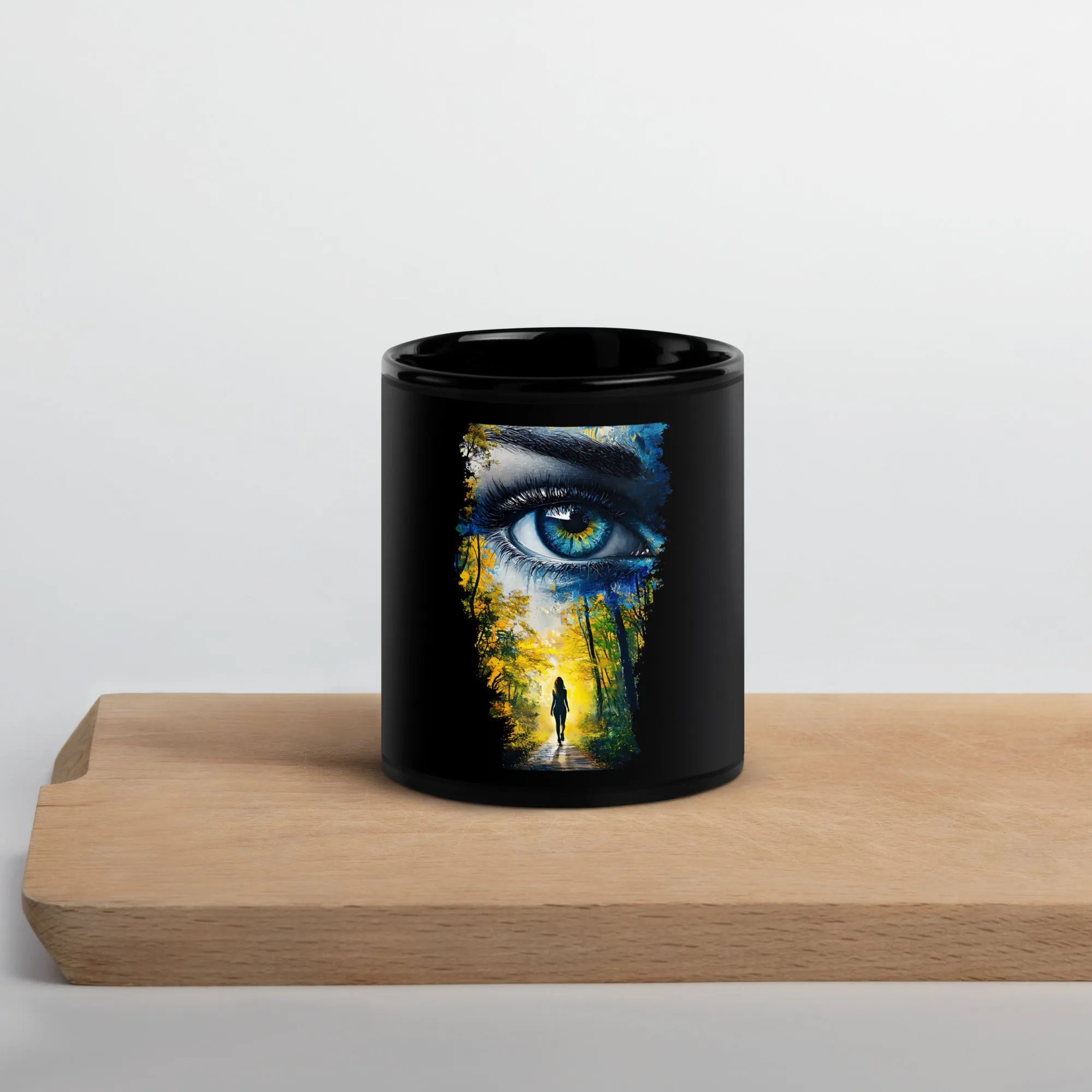 Empowered Path Black Glossy Mug