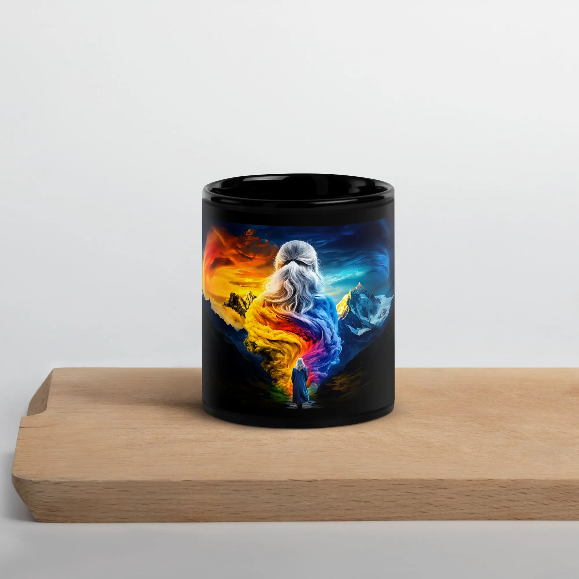 Empowered Renewal Path Black Glossy Mug