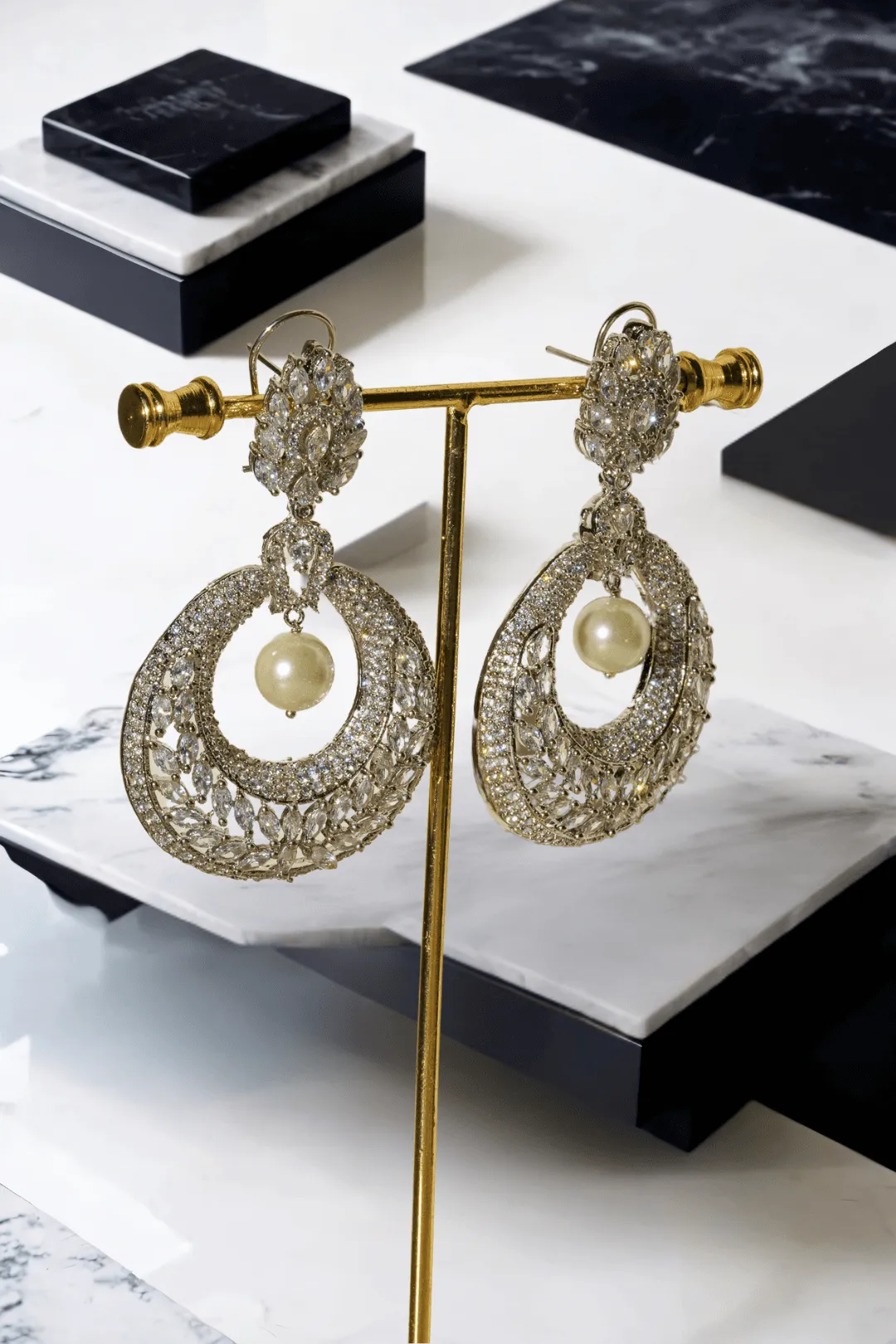 Esmeralda - Statement Chandbali Earrings