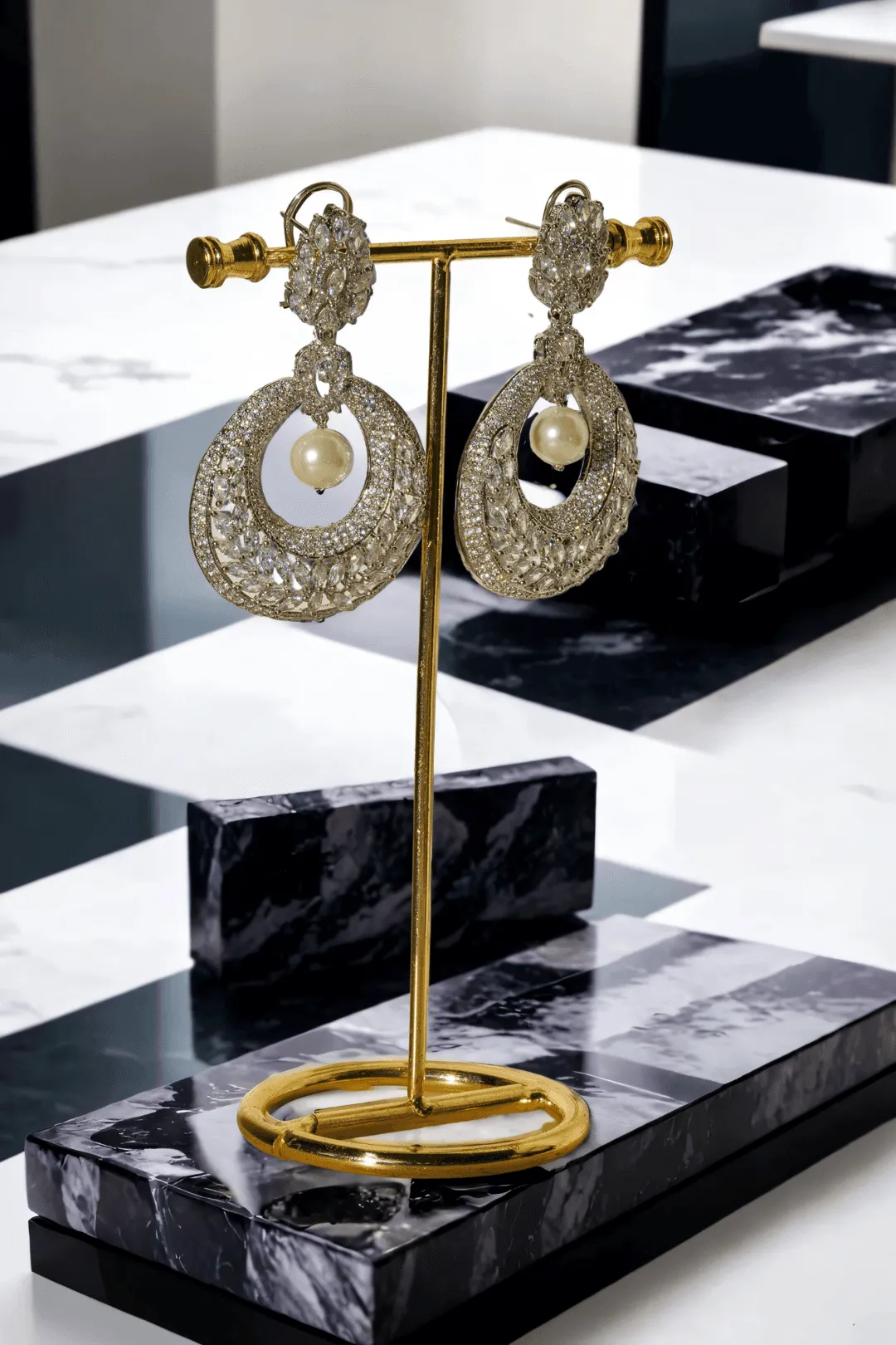 Esmeralda - Statement Chandbali Earrings