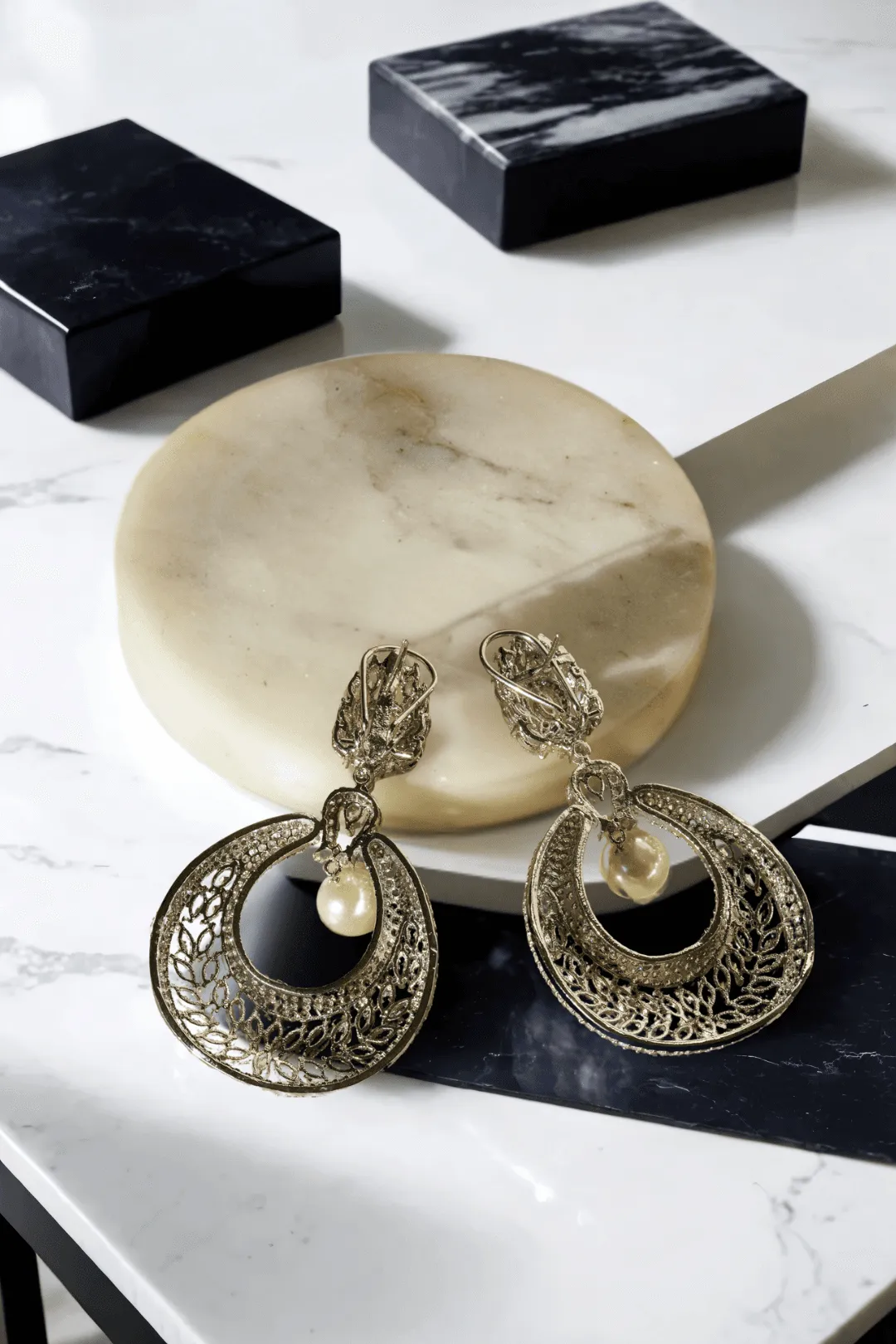 Esmeralda - Statement Chandbali Earrings