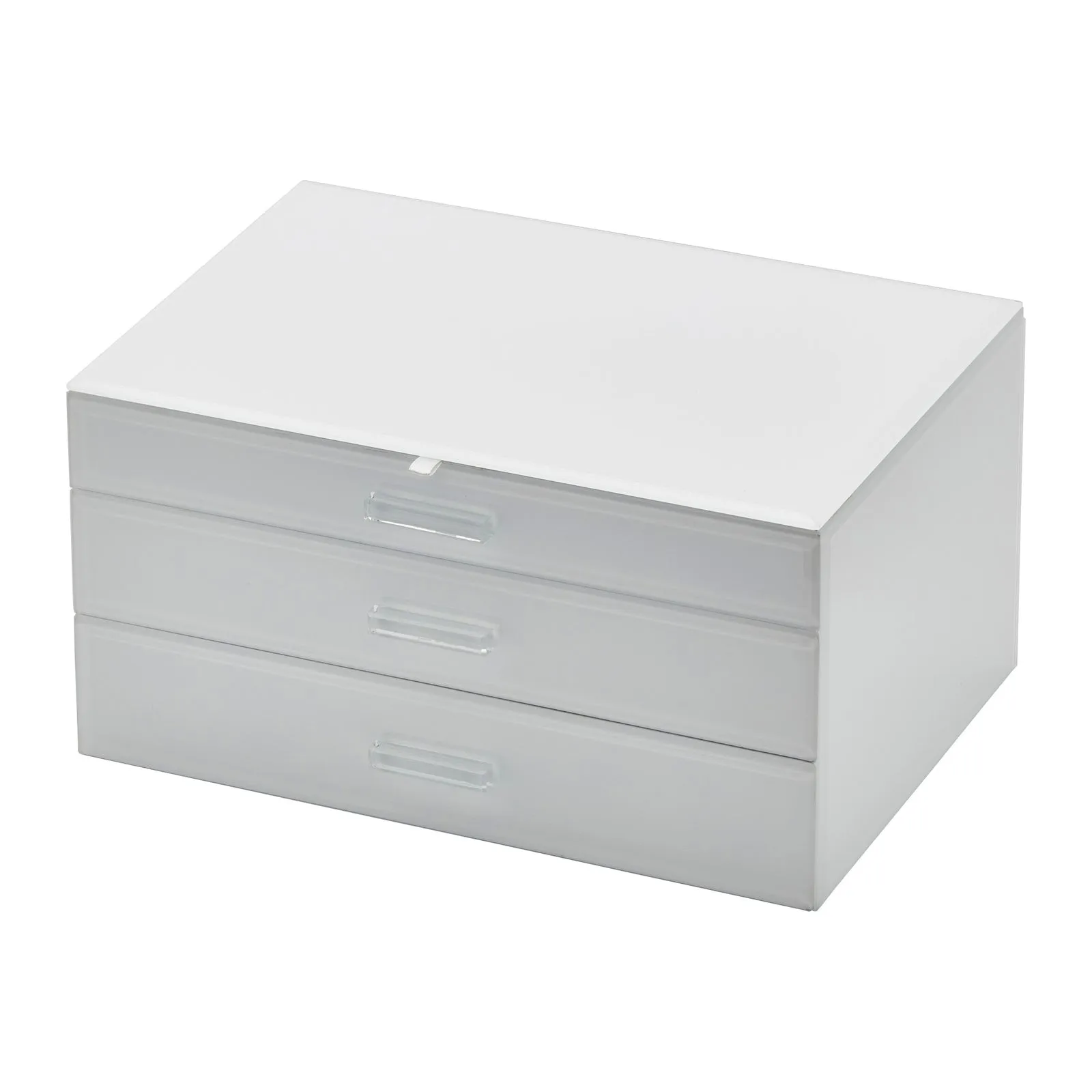 Gabriella Jewellery Box Glass White XL