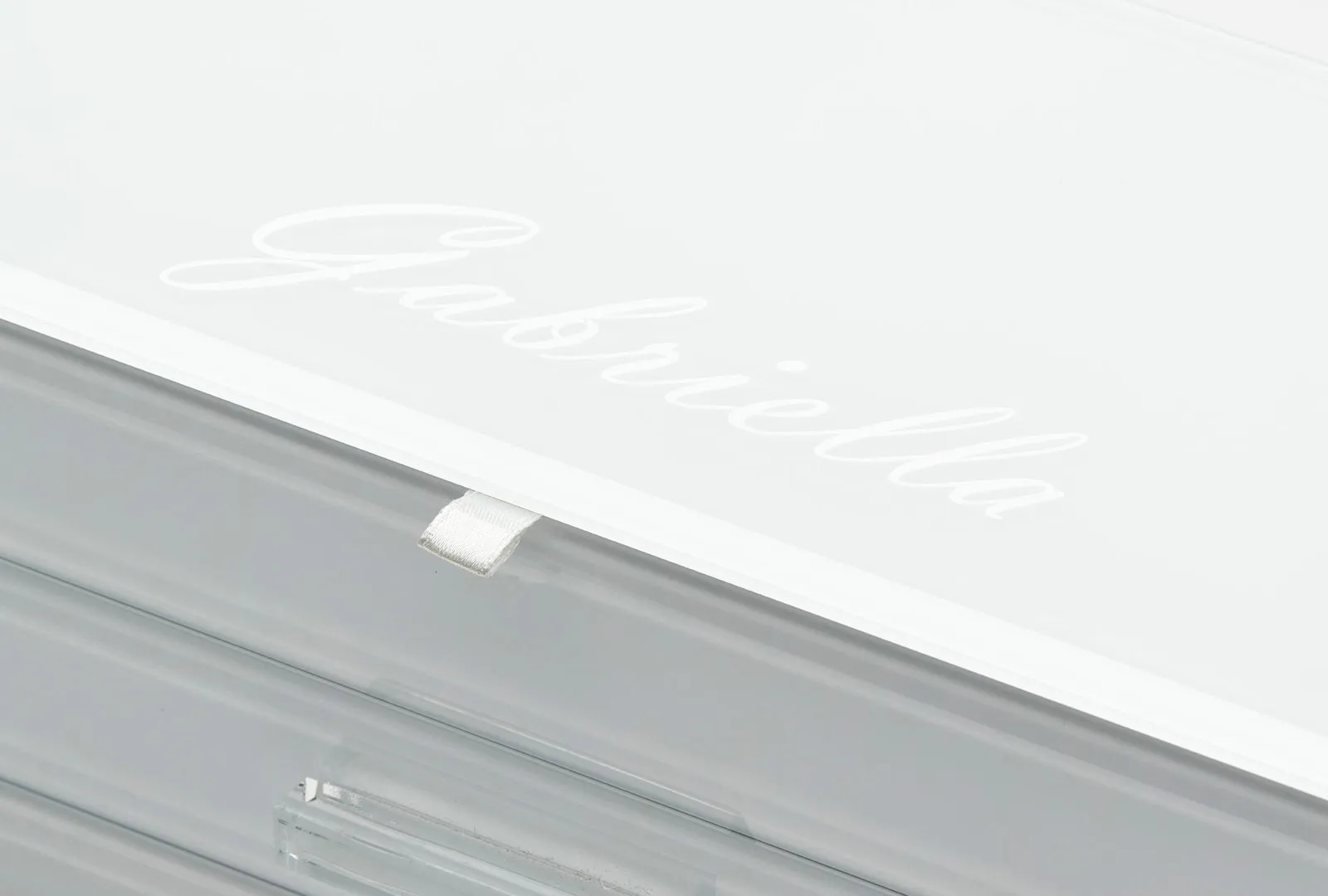 Gabriella Jewellery Box Glass White XL