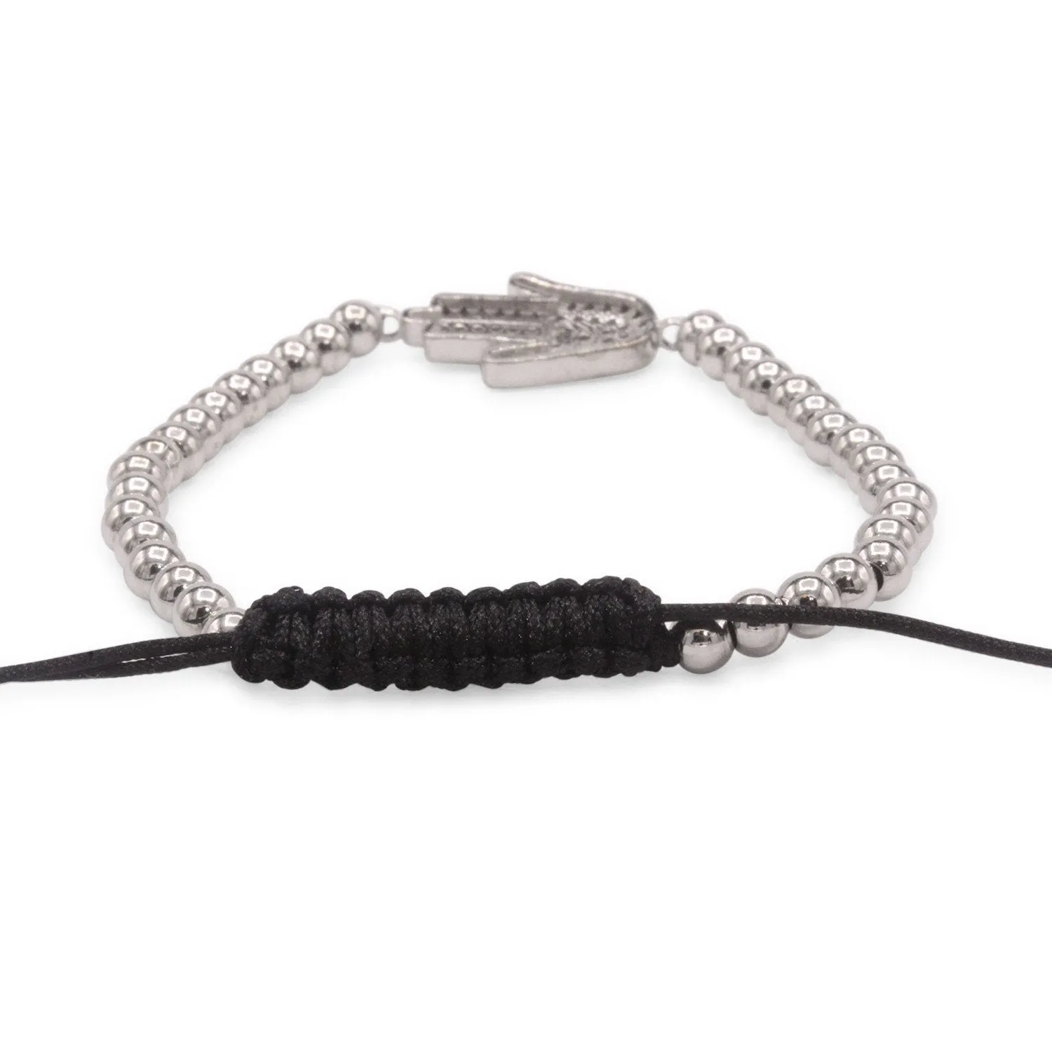 Hamsa Hand Charm Evil Eye Adjustable Bracelet