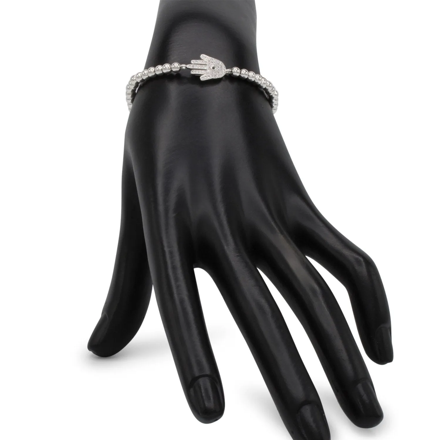 Hamsa Hand Charm Evil Eye Adjustable Bracelet