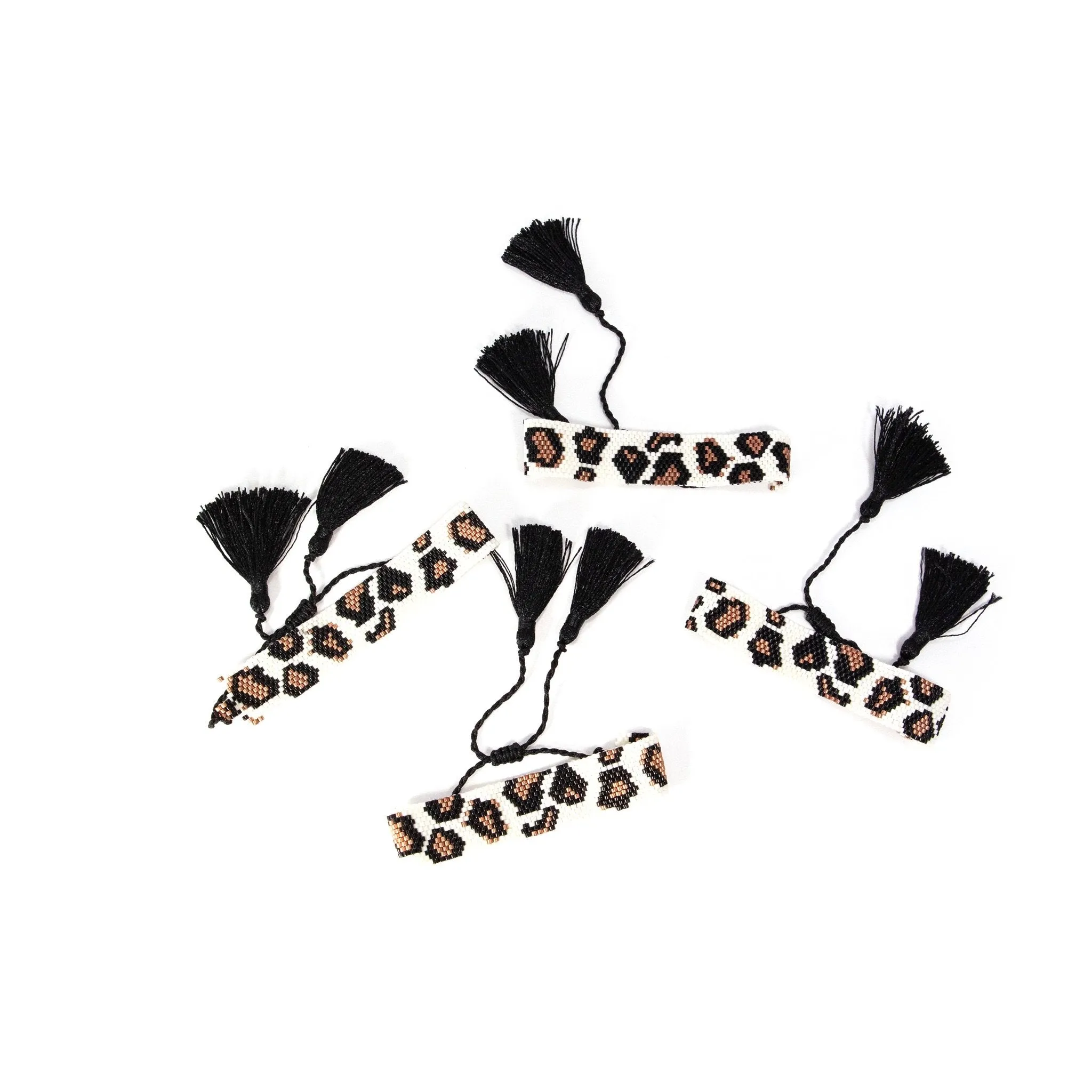 Leopard Beaded Adjustable Bracelets