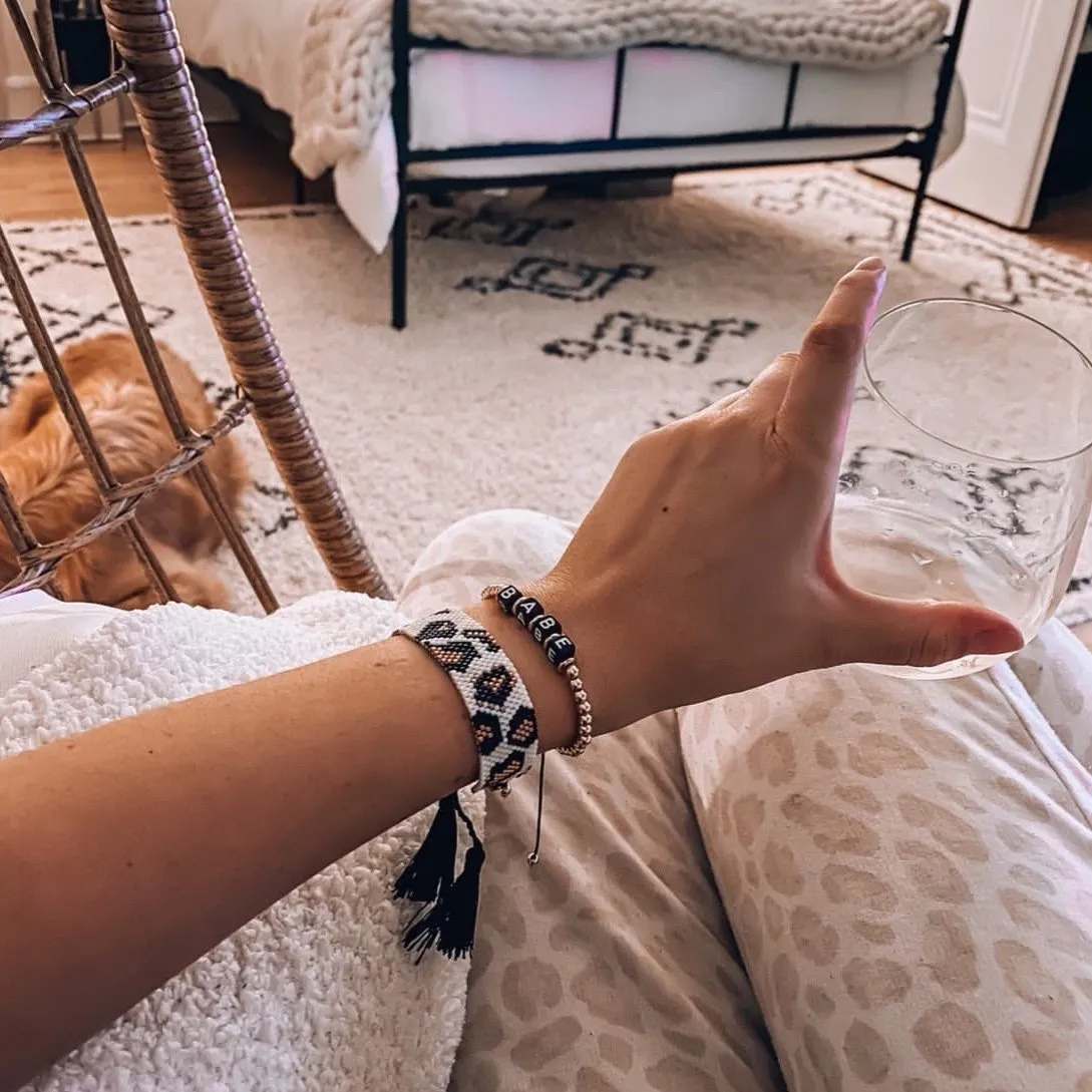 Leopard Beaded Adjustable Bracelets