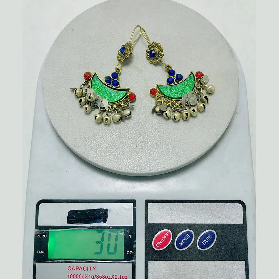 Multicolor Glass Stones Light Weight Earrings
