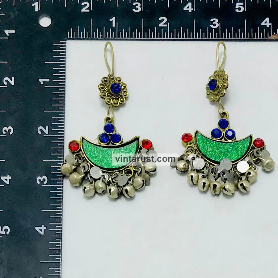 Multicolor Glass Stones Light Weight Earrings