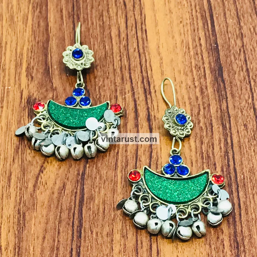 Multicolor Glass Stones Light Weight Earrings