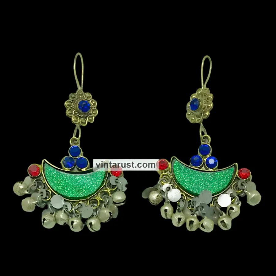 Multicolor Glass Stones Light Weight Earrings