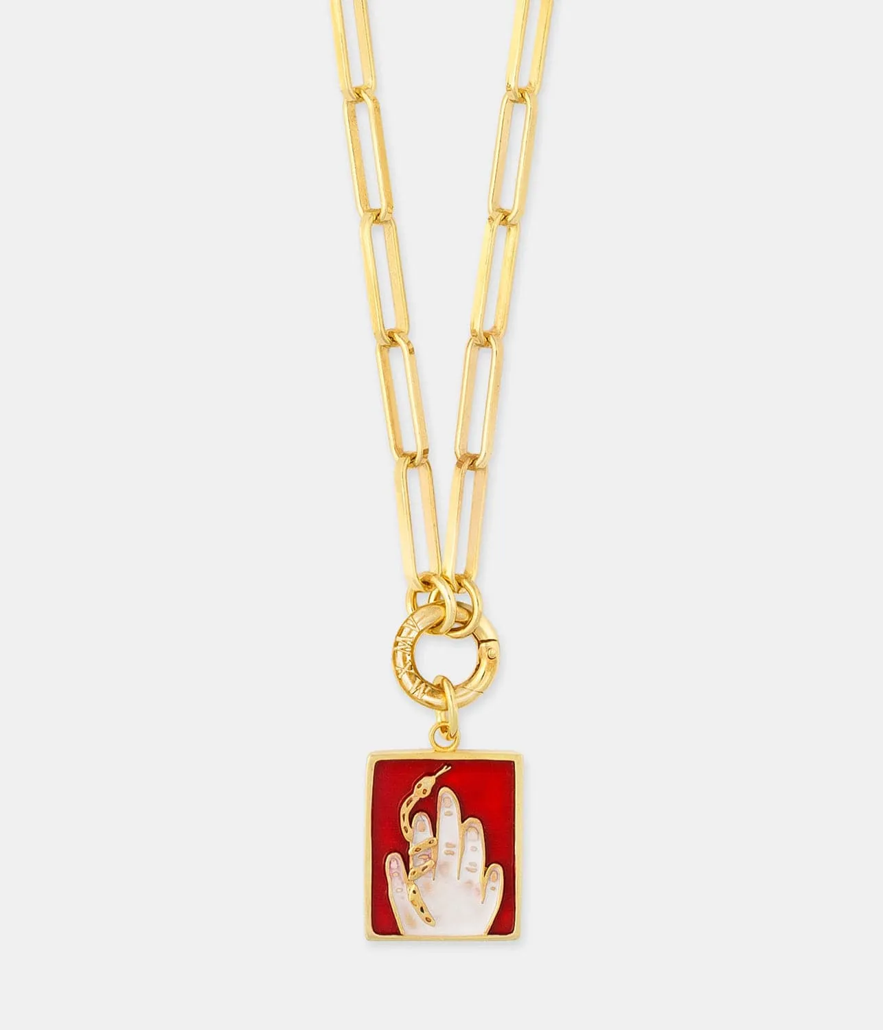 MXMV X CORAZÓN TWISTED LOVE THICK NECKLACE- RED
