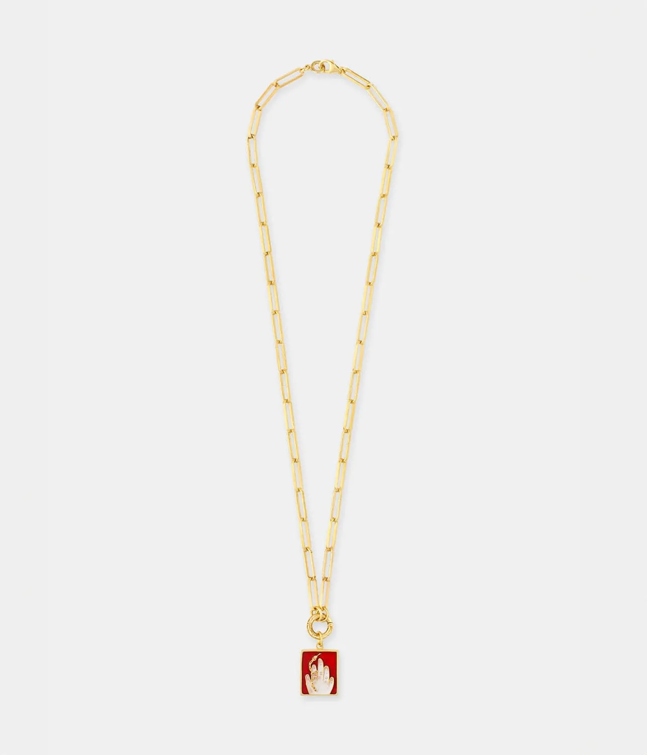 MXMV X CORAZÓN TWISTED LOVE THICK NECKLACE- RED