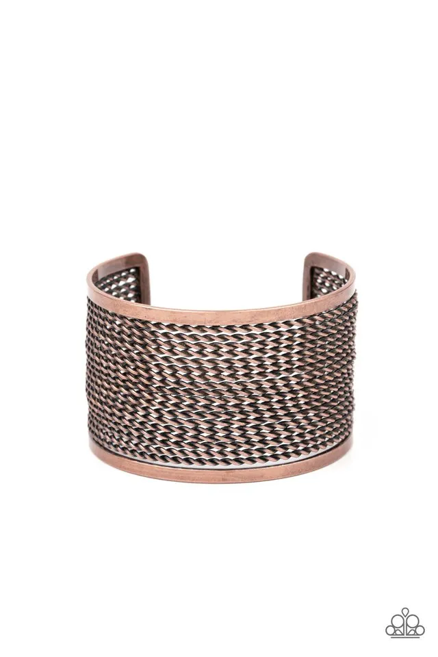 Paparazzi Bracelet ~ Stacked Sensation - Copper