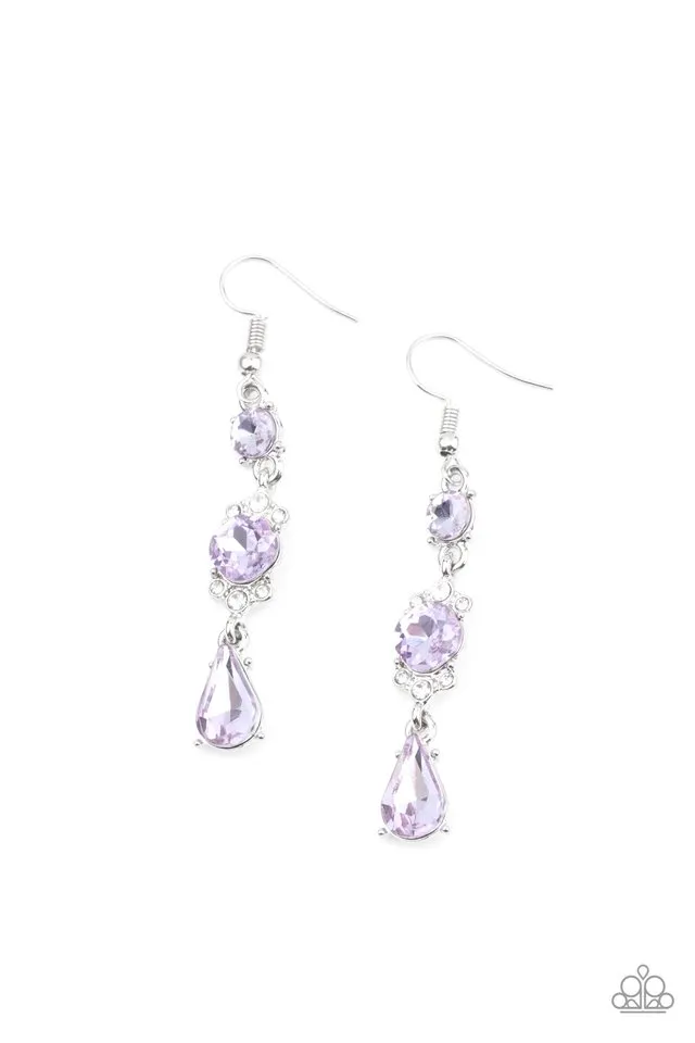 Paparazzi Earring ~ Outstanding Opulence - Purple