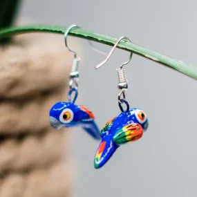 Parrot Ceramic Earrings