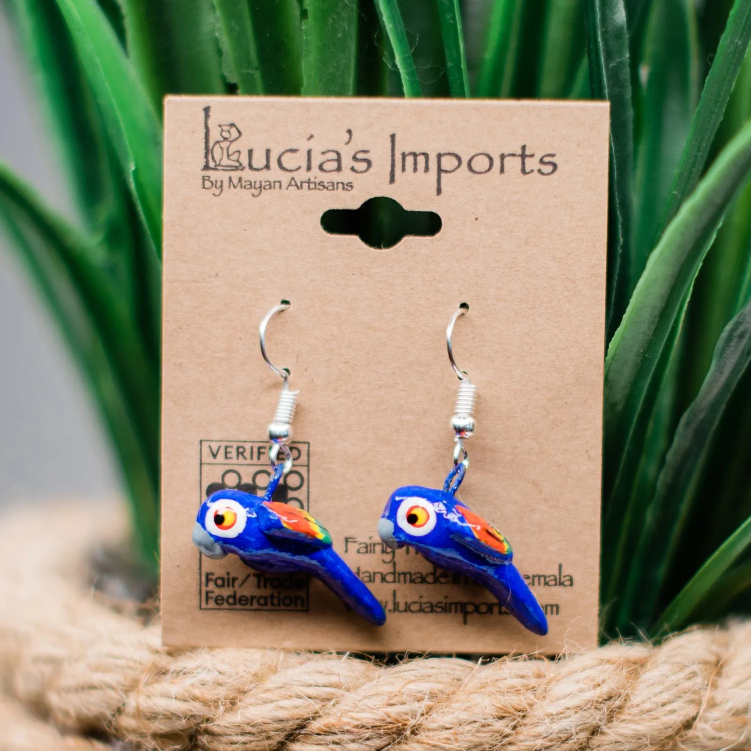 Parrot Ceramic Earrings