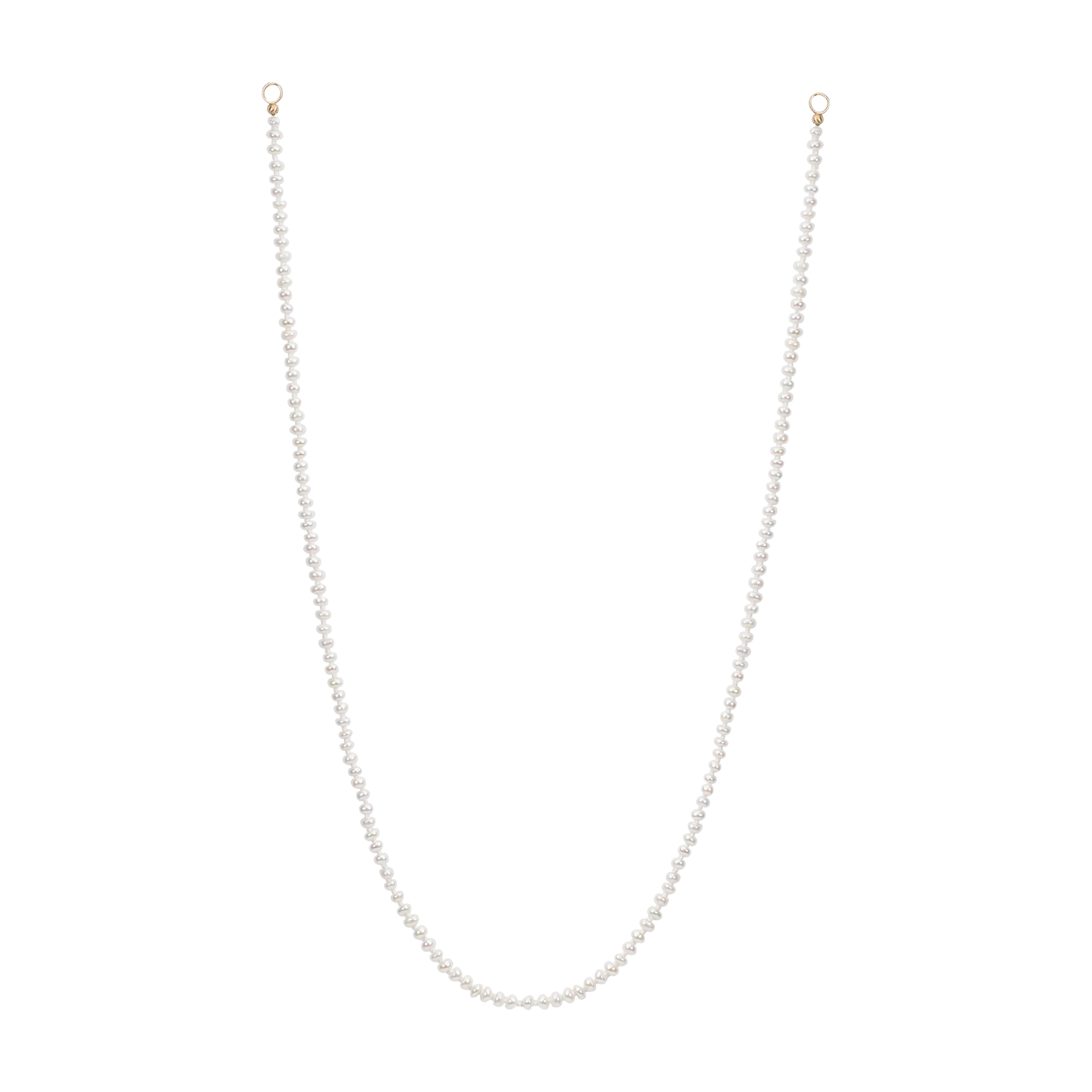 Petite White Button Seed Pearl Strand - 11232