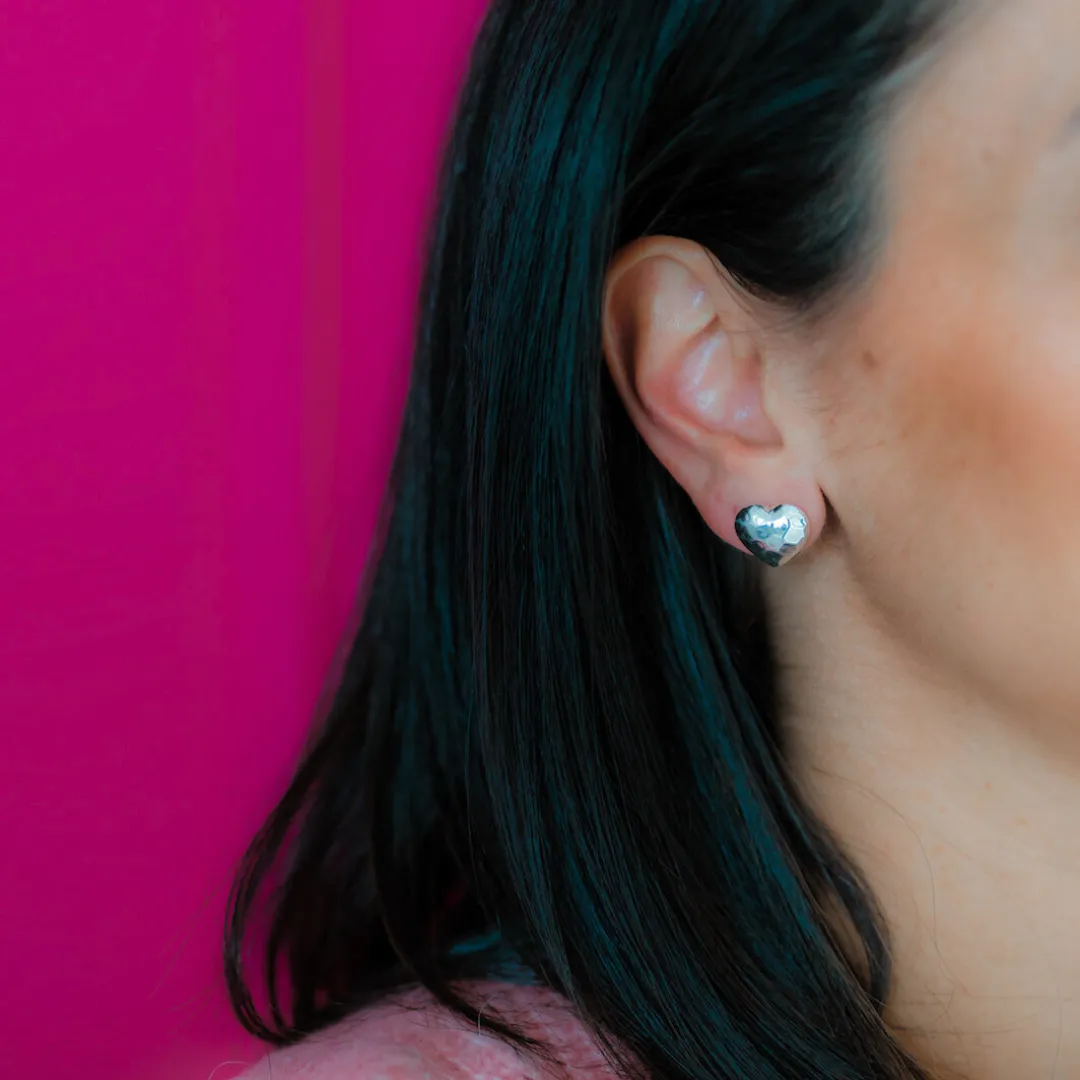 Puffy Heart Studs | SS