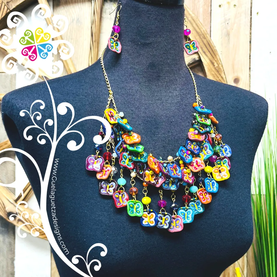 Short Cocinita Jewelry - Clay Necklace Set