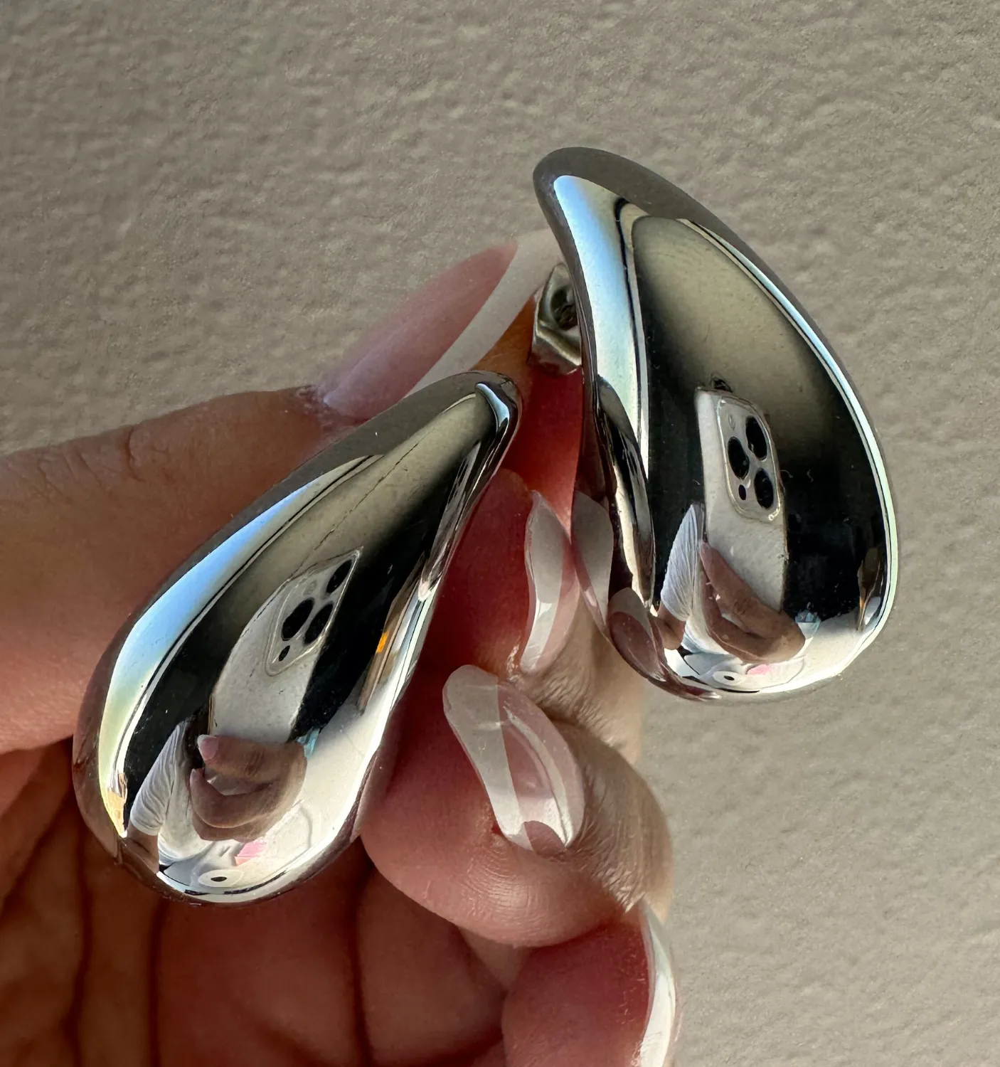 Silver Droplet Earrings