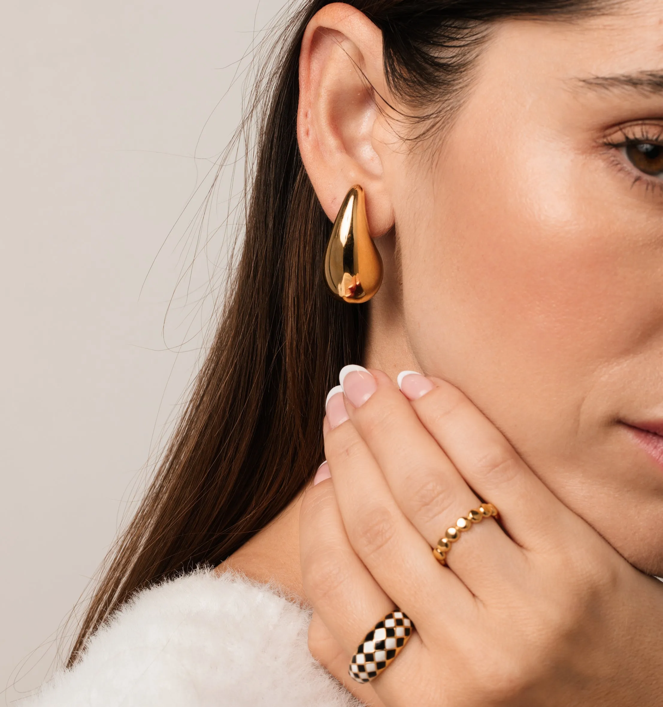 Silver Droplet Earrings