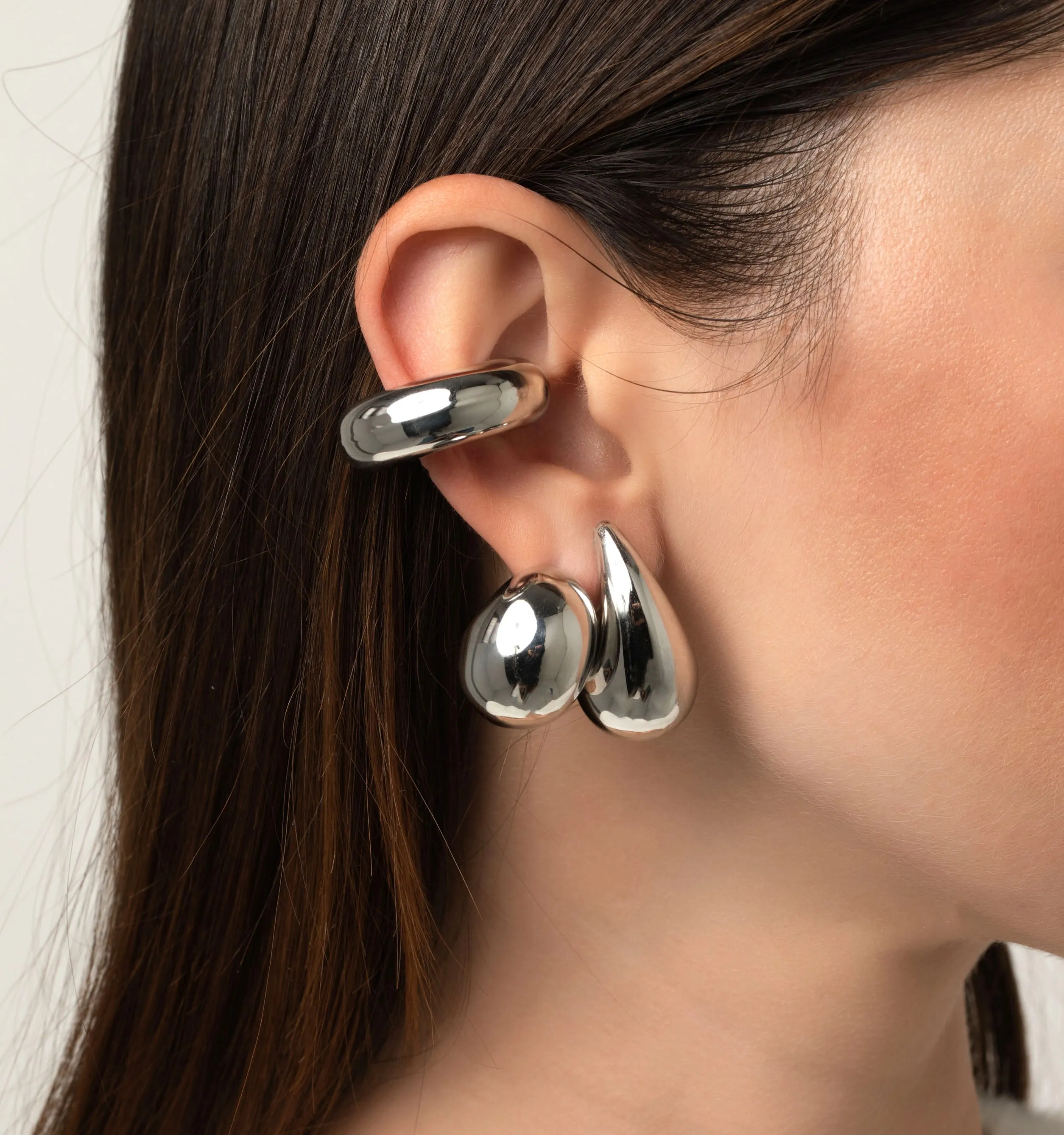 Silver Droplet Earrings