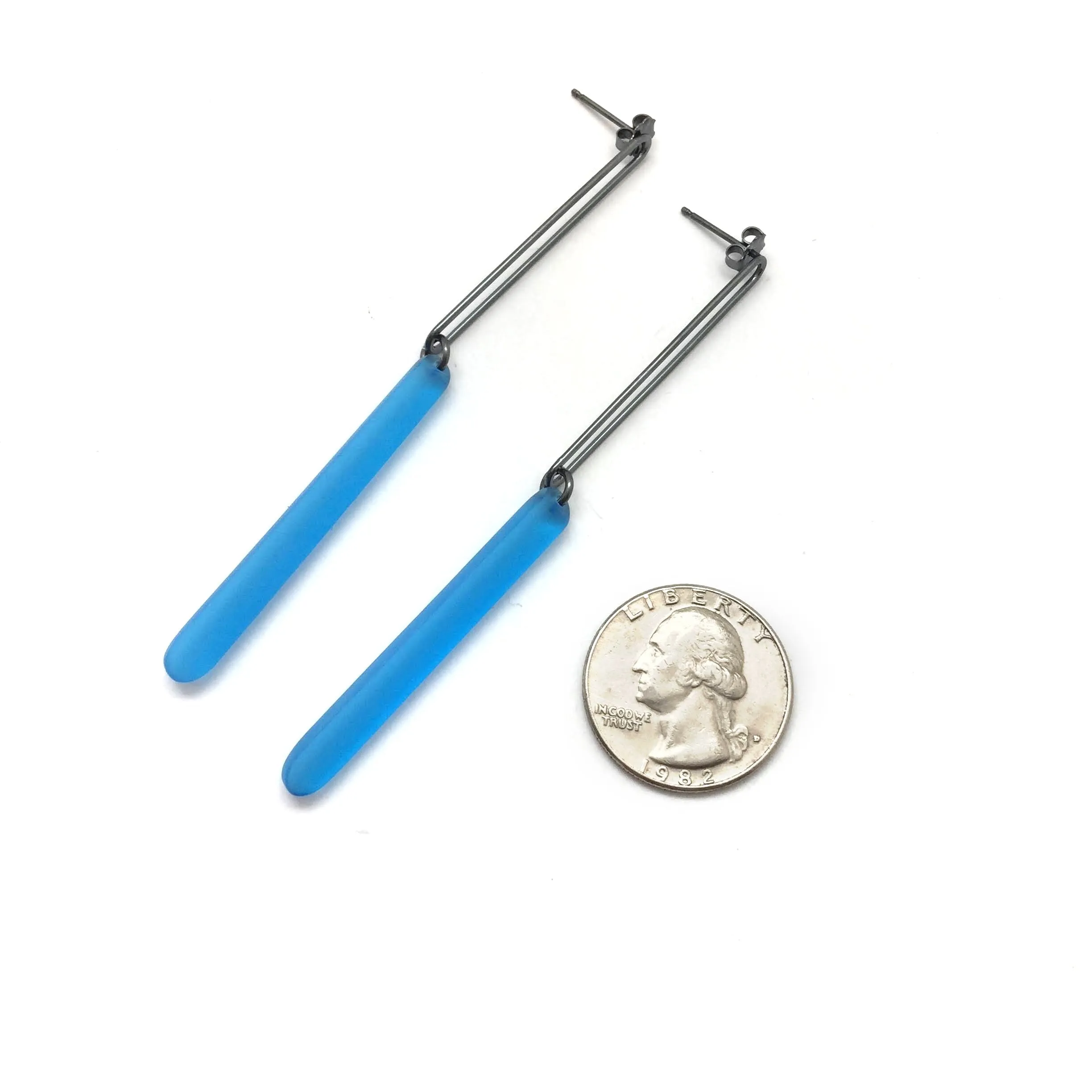 Single Link Earrings - Oxi/Blue