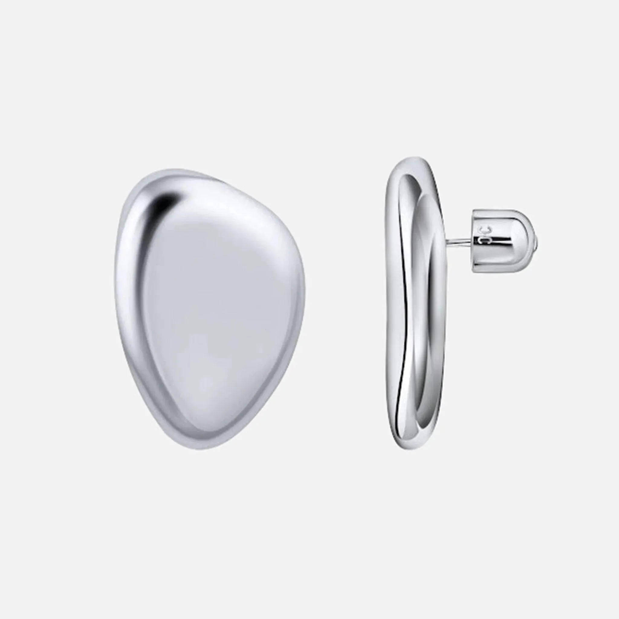 Small Oval Earring (silver - tone)