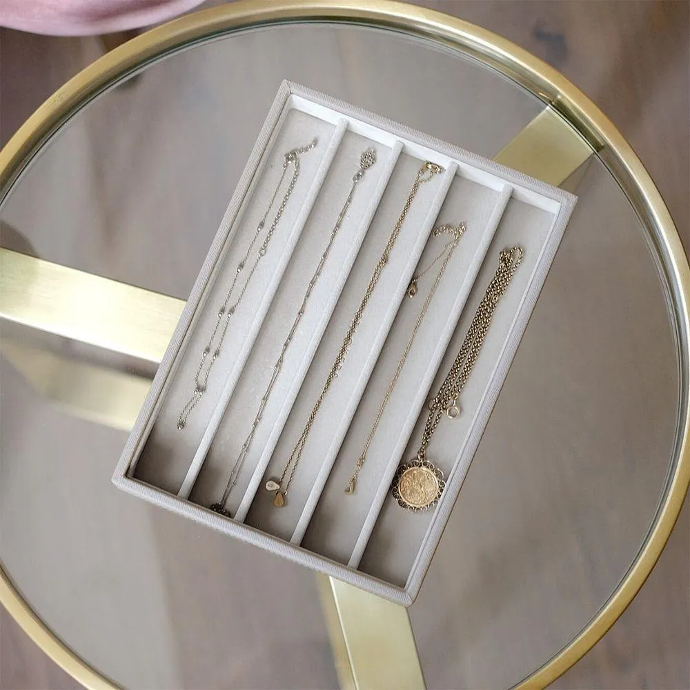 Stackers Classic 5 Compartment Jewellery Tray Taupe
