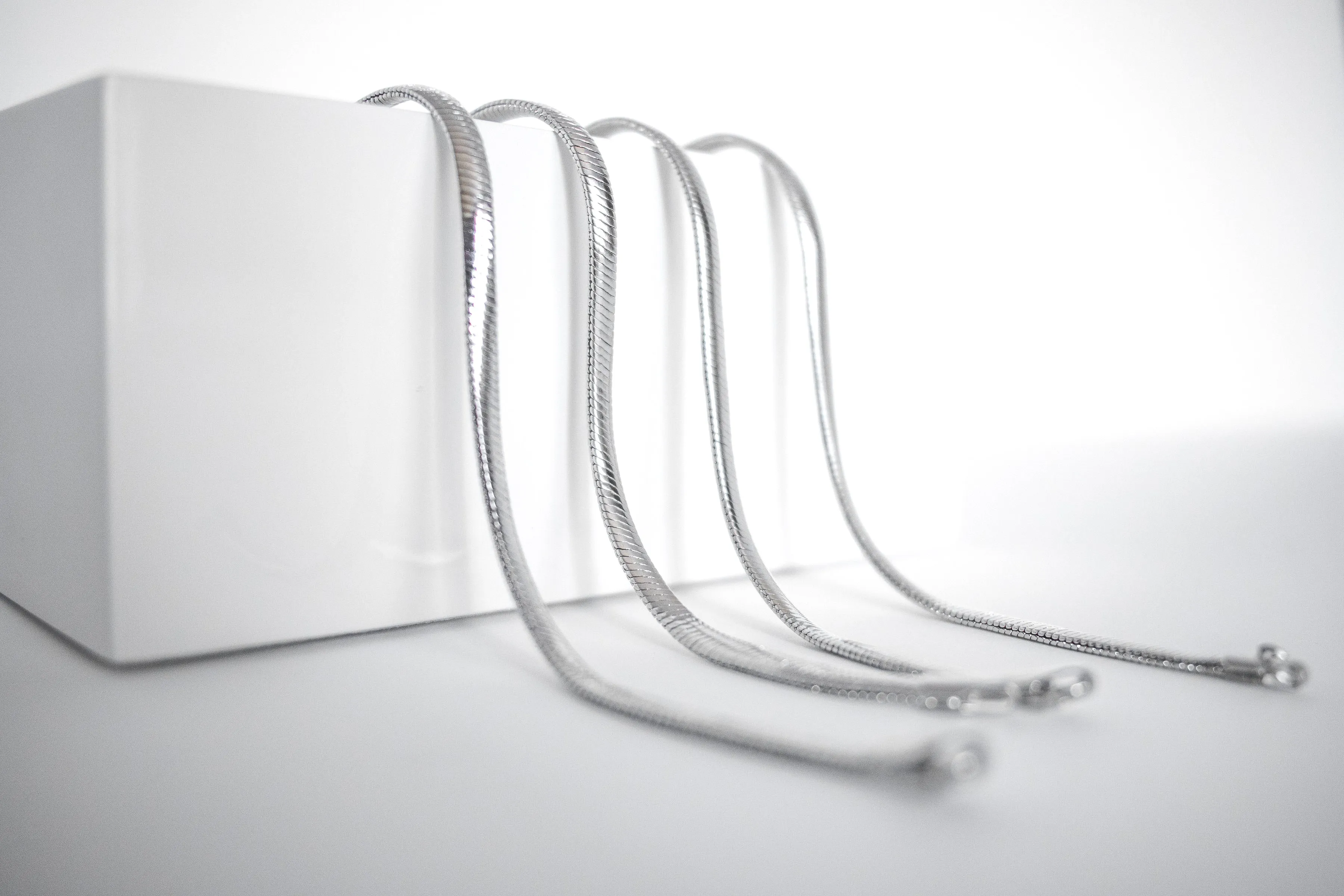 Stainless Steel Snake Necklaces - 16" 18" 20" 20" thin 22" 26" adjustable thin - Extra Chain Jewelry