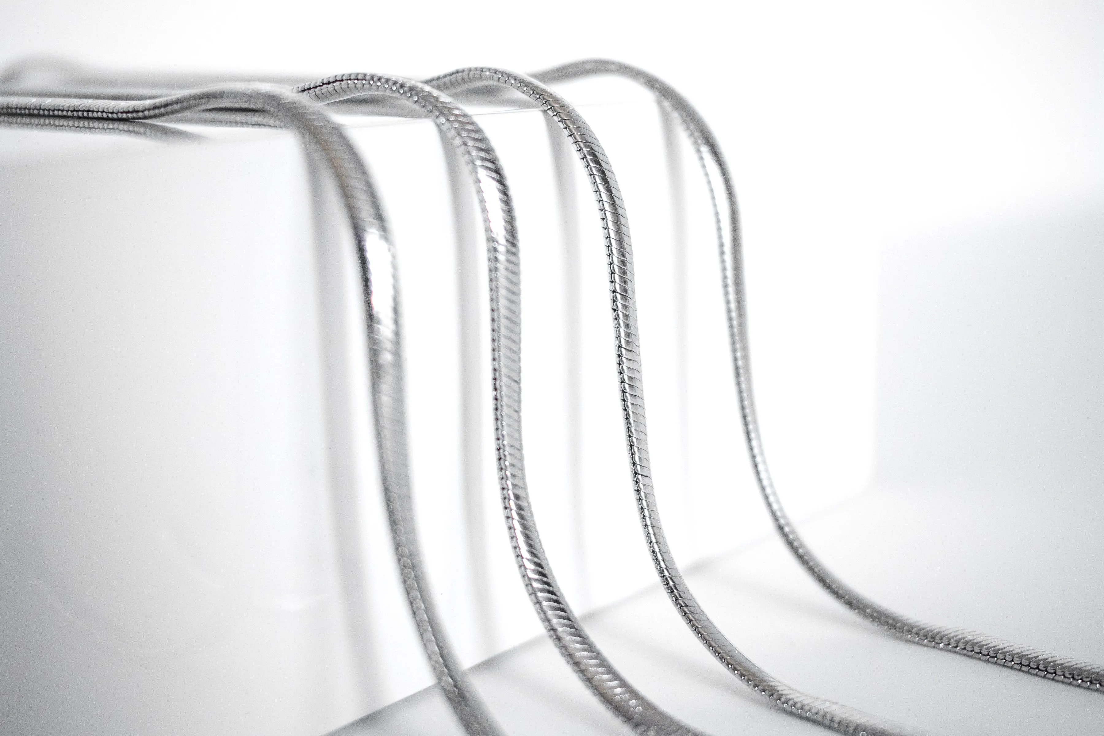 Stainless Steel Snake Necklaces - 16" 18" 20" 20" thin 22" 26" adjustable thin - Extra Chain Jewelry