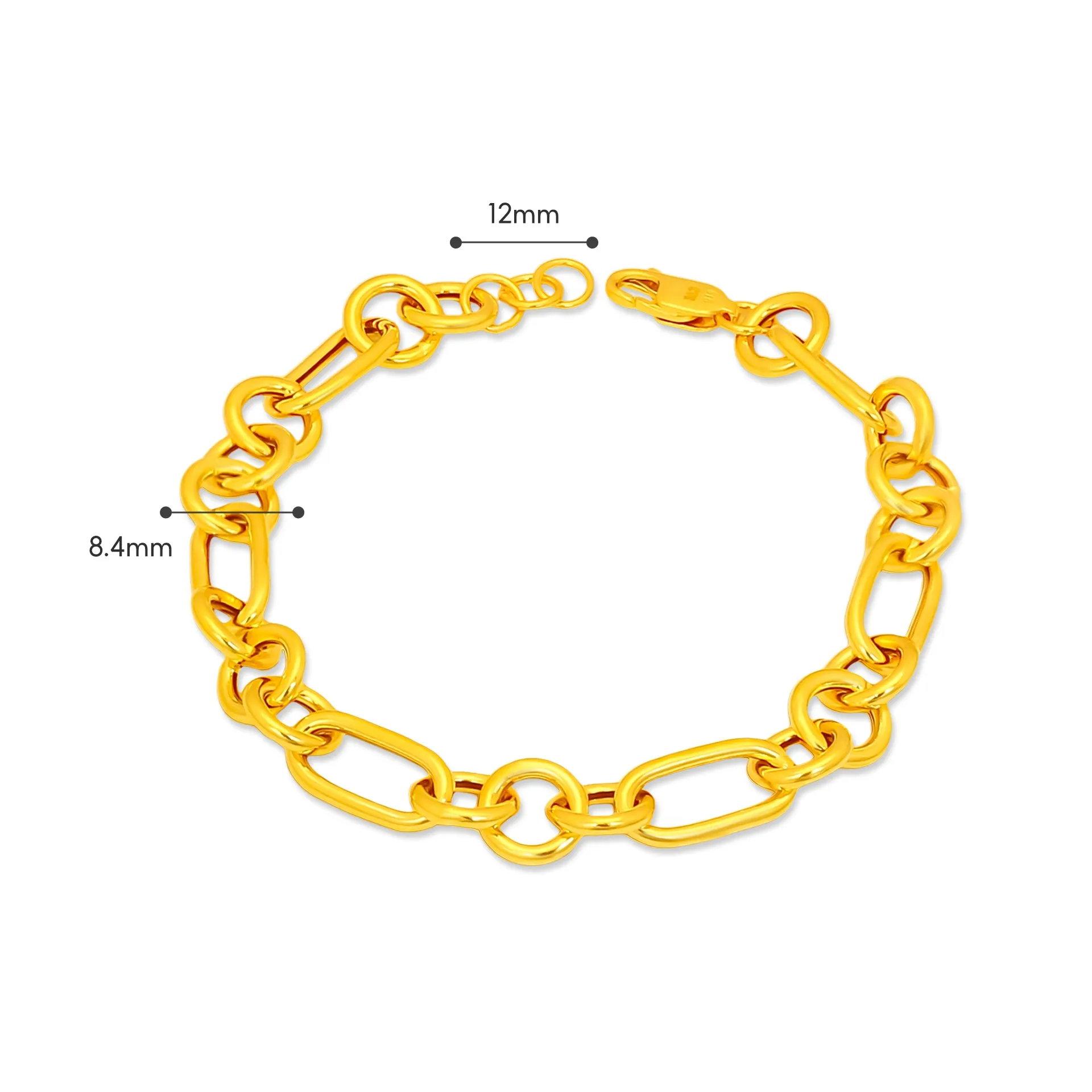 TAKA Jewellery 916 Gold Bracelet Links