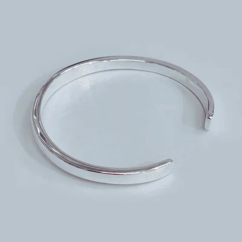 Temperament Glossy Bracelet Female Trendy Minimalist Fashion All-match Glossy Thin Open Bracelet
