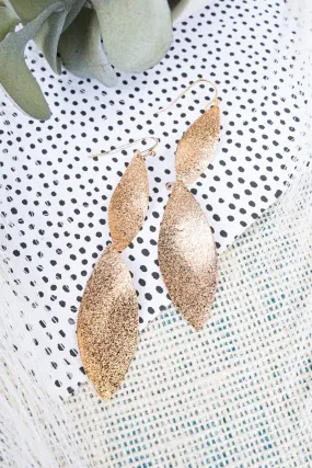 Twisted Oval Textured Goldtone Earrings